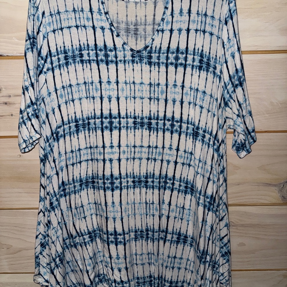Blue Tie-Dye Women's Top